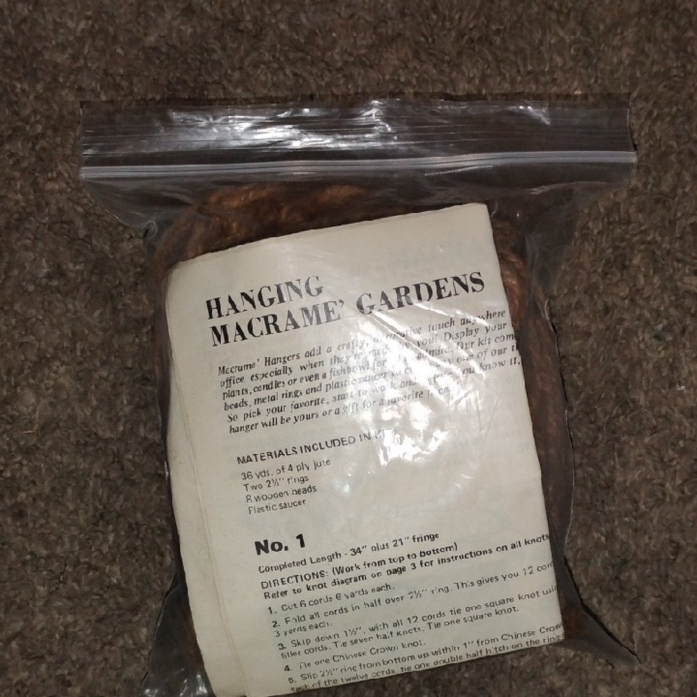 Hanging Macrame Gardens Kit - Brown